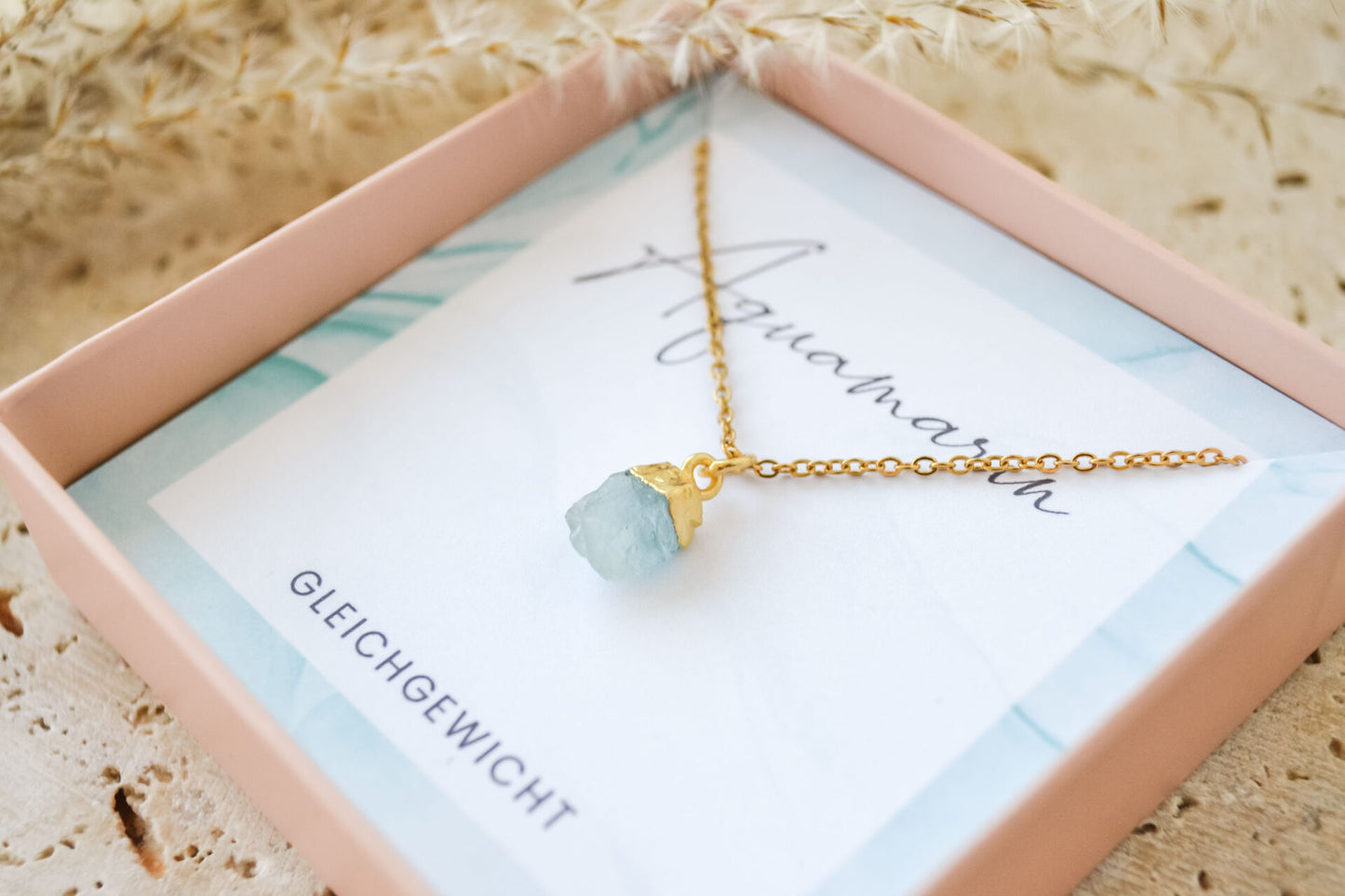 Kette mit Aquamarin Anhänger